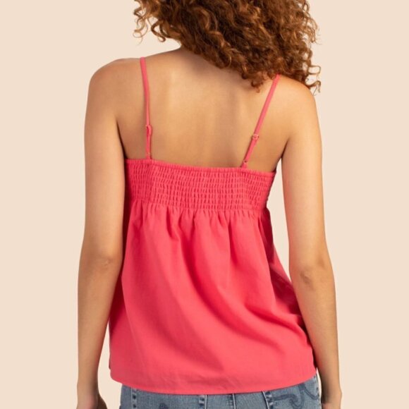 Trina Turk 'Daystar' Bow-Front Sleeveless Top, Watermelon - Picture 2 of 2